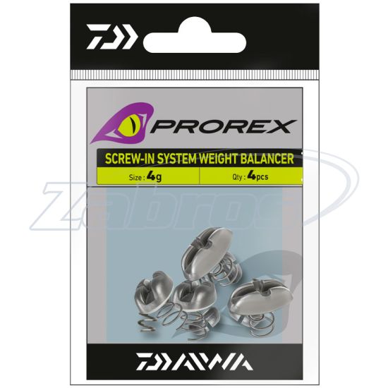 Фотография Daiwa Prorex Screw-In Weight Balancer, 15411-106, 6 г, 4 шт