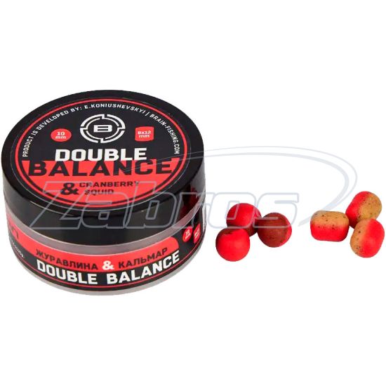 Фото Brain Double Balance Cranberry & Squid (клюква + кальмар), 10+8x12 мм, 34 г