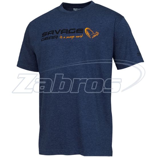 Фото Savage Gear Signature Logo T-Shirt, 73655, M, Blue Melange