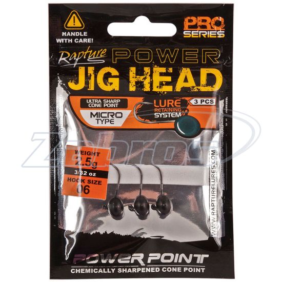 Фотография Rapture Power Micro Jigheads, 1,5 г, #2, 3 шт