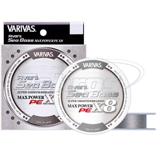 Фотографія Varivas Avani Seabass Max Power PE X8, #1, 0,17 мм, 9,1 кг, 150 м, Stealth Gray