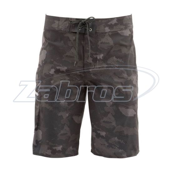 Фото Simms Tumunu Board Short - Print, 12880-008-W38, 38W, Hex Flo Camo Carbon