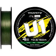 Шнур Favorite U1 PE 4x, #1, 0,17 мм, 6 кг, 150 м, Dark Green, купить, цены в Киеве и Украине, интернет-магазин | Zabros