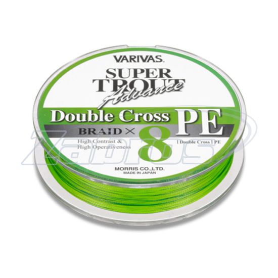 Фото Varivas Super Trout Advance Double Cross PE, #0,6, 0,13 мм, 2,72 кг, 100 м, Light Green