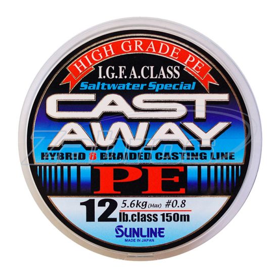 Фото Sunline Cast Away PE, #0,6, 0,13 мм, 4,5 кг, 150 м, Blue