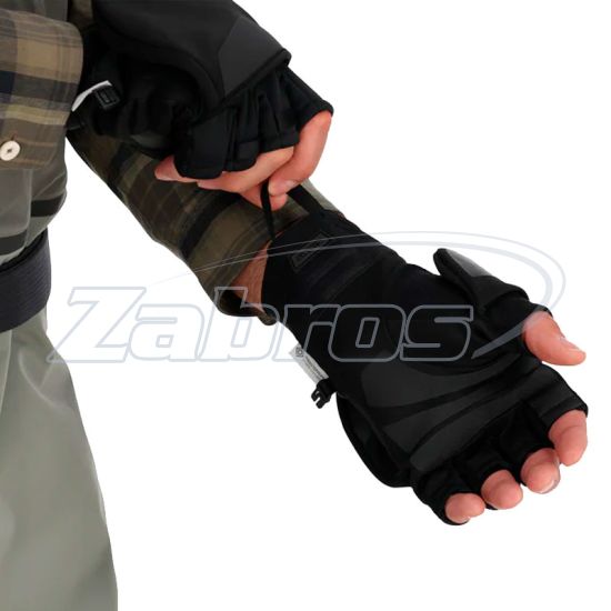 Simms Windstopper Foldover Fishing Mitt, 13793-001-20, S, Black, Украина