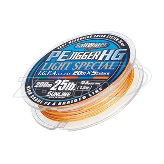 Картинка Sunline PE Jigger HG Light Special, #1,5, 0,21 мм, 10 кг, 200 м, Multi Color