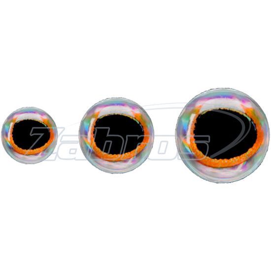 Фото Lunker City 3D Fish Eyes Bulk, Ø 3,50 мм, 112 шт, Silver